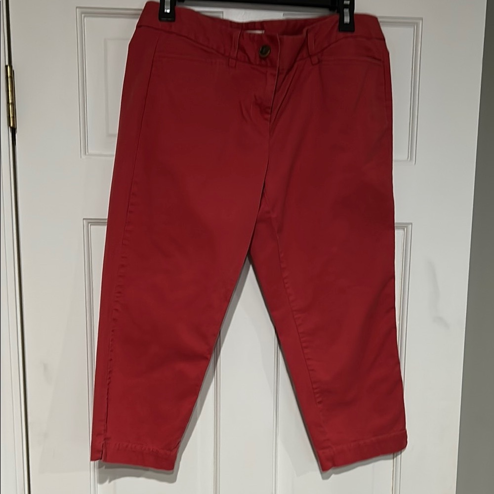 Red Cropped Pants